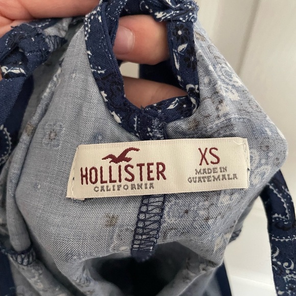 Hollister XS Paisley Navy Dress NWT - Picture 4 of 6